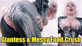 Giantess and Messy Food Crush: cake is you, baby (720p)