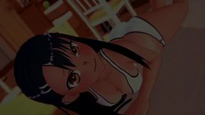 Hayase Nagatoro viste su bikini para divertirse en la cama (versi&oacute_n adulta) (hentai sin censura)