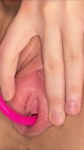 Close-up of a pussy fucking with a vibrator   Clip 1