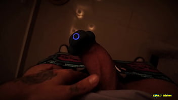 Big Uncut Cock Sex Demon Handsfree Vibrator Masturbation Cum On Mirror