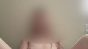 Clear dildo & wand quick cum sesh