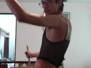 Pasiva baila en lencería
