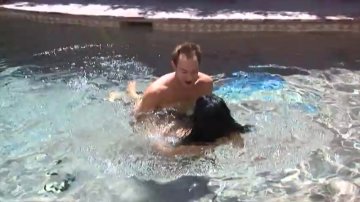 Big Tit Beauty Ricki White Sucks a Cock and Gets Her Pussy Stuffed in the Hot Tub