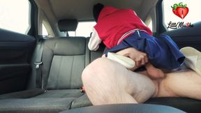 Tight and Skinny Black-haired Basketball Player Gets Fucked Hard in a Stranger's Car