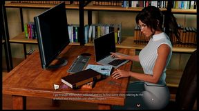 croft adventures [ hentai game parody ] ep.4 lara find out the hot librarian is not wearing panties under her mini skirt today !