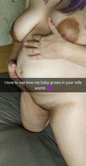 Cheating wife wanna take a few creampies inside her pussy but got pregnant! - cuckold captions - Milky Mari