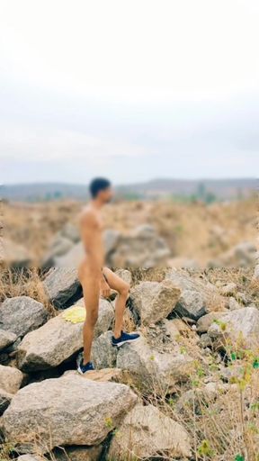 Young indian gay cumshot outdoor