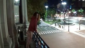 Balcony Masturbation and Public Pissing in America!