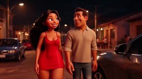 Hot Slim Favelada with Big Ass Dances Wildly at Pagode Gets Naked on Table Then Squats to Pee in Dark Alley