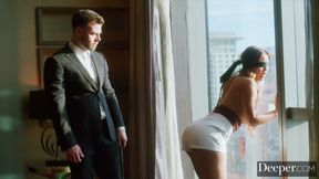 Deeper. Curvy Kazumi is dominated & spanked hard