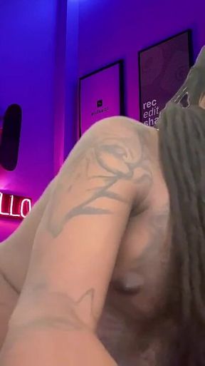 Ebony Solo Tease in Tight Thong - up Close & Personal