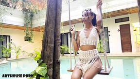 Petite Latina Delights With Blowjob, Foot Job, and Sizzling Tulum Action