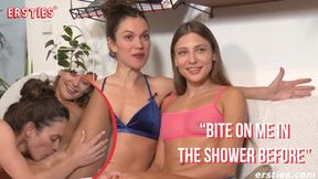 Hot lesbian friend gobbles on her friend's pussy