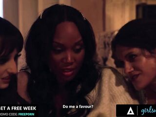 GIRLSWAY - Goth Honey Lana Smalls & Big Titties Bestie August Skye Summon Sex Spirit MILF Penny Barber