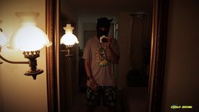 big uncut cock sex demon handsfree vibrator masturbation cum on mirror