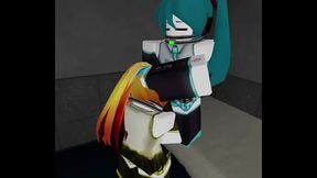 Neru safada chupando a buceta da Miku