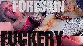 FORESKIN WHORE WORSHIPS YOUR UNCUT COCK - FUCK MACHINE - 4K MOV