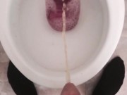 Uncut English chav pissing