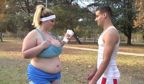 chubby and thick sasha juggs wet pussy swallows every inch of his hard cock