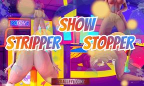 Big Booty 3d Cartoon Stripper Show Stopper Dancing In The Arcade