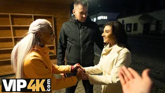 Hot threesome with a big cock after swapping wives