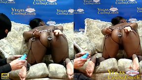 HOT POV Anal Hook BDSM - Bound Ebony Cutie- Titties Clamped - Handcuff Orgasm - Machine Fucked - Hitachi