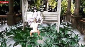 Bigboob 3D anime seductress gets pounded by black cock