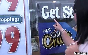 Afro street hooker picks up big boobs brunette