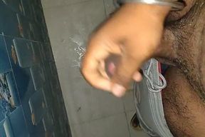 Desi Dick Masturbating in Bathroom