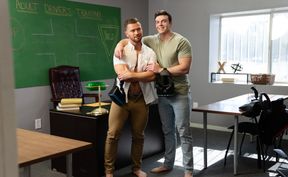 Gorgeous men share strong office sex in addictive positions