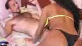 My best friend hammers his Indian brunette babe's anus