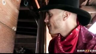 Beauty Inked Dark Haired Cowgirl Randi Wright Blows & Fucks Long-cock