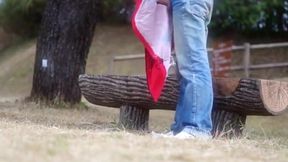 Public Wank: Young Gay Man Strips and Masturbates Outdoors