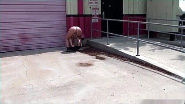 Naked Pretzel Pose in Public