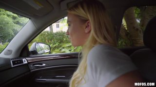 Hot Blonde Bailey Brooke Gives Him Head and Rides Him in the Car