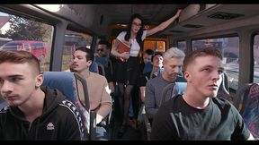 Skinny librarian Anna de Ville gets a double BJ and anal