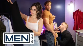 Horny Tailor Mateo Tomas Measures Dom Kings Massive Cock and Sucks It Off