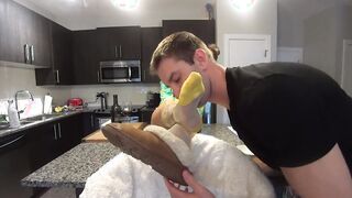 Turned On Step Son Licks My Sweet Sweaty Nylon Soles! (FULL