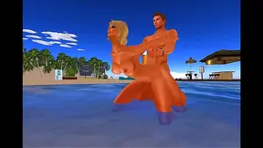 Lazy Sunday Heat: 3D Cartoons Ignite Steamy Passion Together