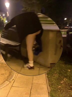 Amateur Boy Caught Changing in a Park, Flashing His Ass