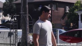 Busty beauty fucked hard in mouth and pussy until jizz spraying