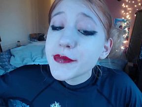 Mattie Doll sloppy make up ruin bj dildo non nude