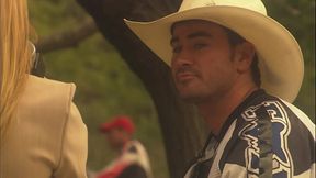 This dark chocolate treat gets white meat in her seat as Alex Sanders goes at it...