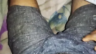 Hairy Desi Stud Masturbates Under Blanket in Winter