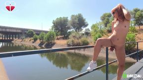 Risky Public Masturbation by the River