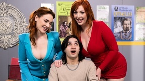 Redhead MILFs Siri Dahl and Lauren Phillips get fucked in the classroom