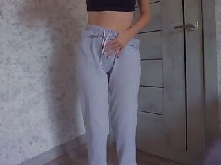 OMG Did I piss on my sweatpants??? Female Desperation Pee Free