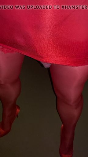 Kirsty walking in red nylon hope you like.