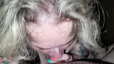 Pretty Dutch milf sucks hard then gags on deep cock gagging face fucked full of hot cum