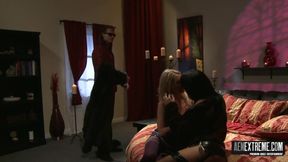 Paige Ashley And Zoey Holloway sharing a hot stud in this FFM threesome fantasy